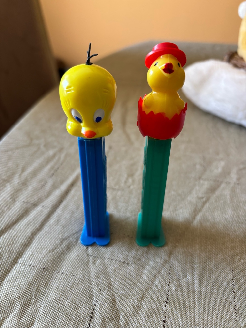 Tweety & Chick Candy Dispensers - Yellow Heads, Blue & Green Stems